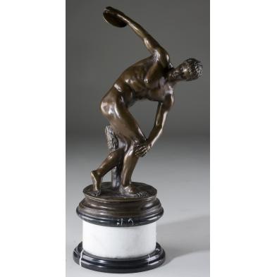 bronze-statue-of-male-discus-thrower