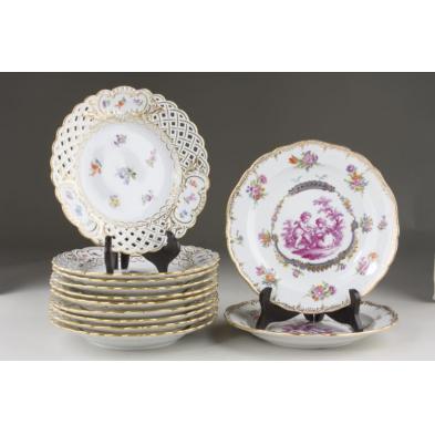 group-of-meissen-plates