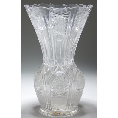 large-american-antique-cut-glass-vase