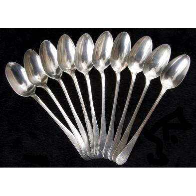 set-of-ten-18th-century-coin-silver-tea-spoons