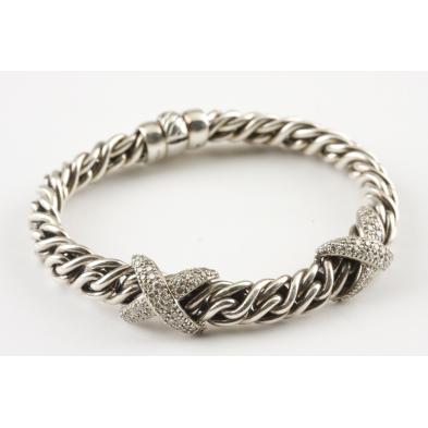sterling-silver-and-diamond-bracelet-david-yurman