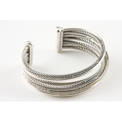 diamond-and-sterling-silver-cuff-david-yurman