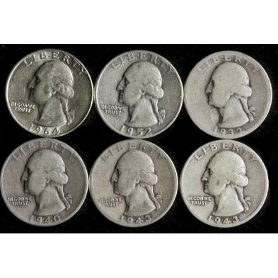 four-rolls-of-90-silver-washington-quarters