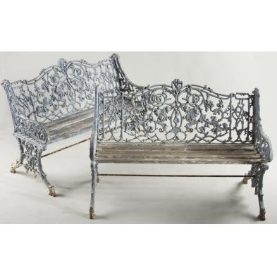 pair-of-victorian-cast-iron-garden-benches