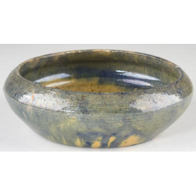 c-r-auman-nc-pottery-low-bowl