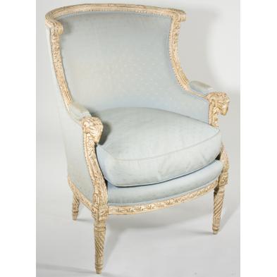 french-carved-painted-arm-chair