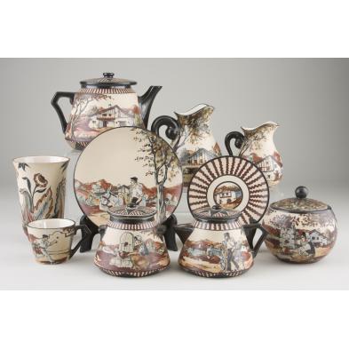 ciboure-pottery-tea-set-french-circa-1950s