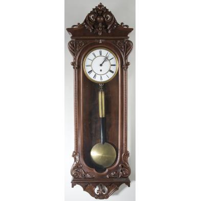 antique-carved-mahogany-wall-clock
