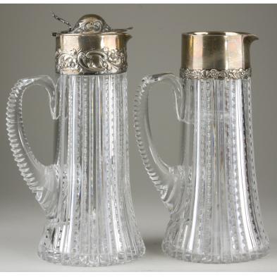 two-dominick-haff-sterling-mounted-wine-jugs