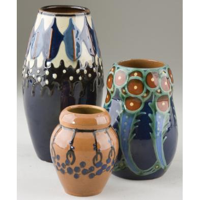 karlsruhe-three-art-nouveau-ceramic-jars