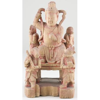 chinese-wood-carving-of-yama-god-of-hell