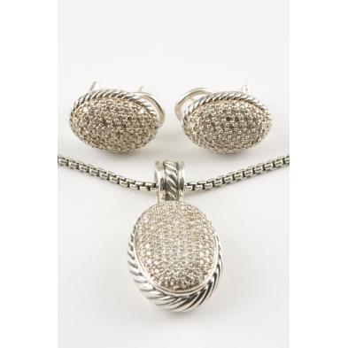 set-of-diamond-and-sterling-jewelry-david-yurman