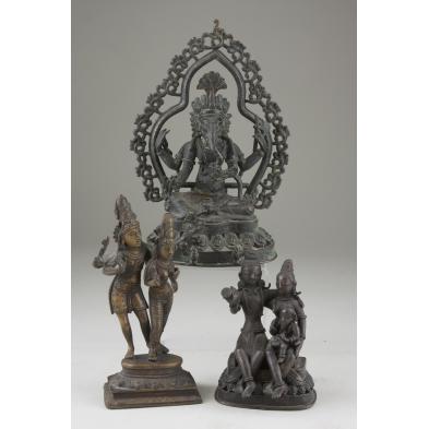 three-hindu-bronzes