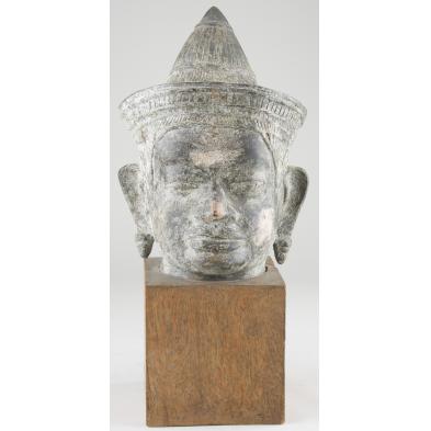 khmer-large-bronze-buddha-head