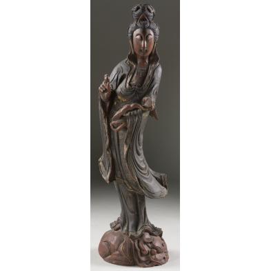 large-chinese-carved-wood-imperial-lady