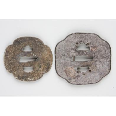 two-antique-japanese-iron-tsuba