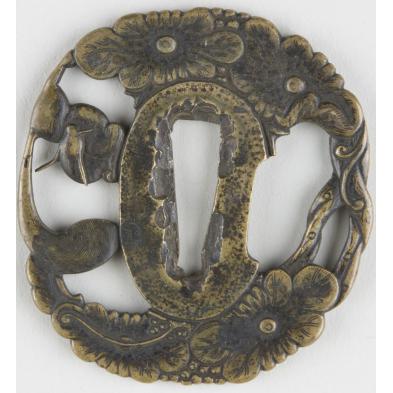 antique-japanese-bronze-figural-tsuba