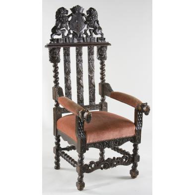 french-carved-oak-hall-chair