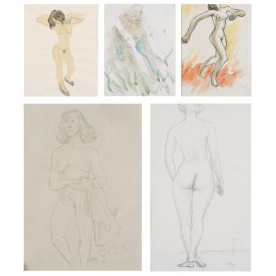 emlen-etting-pa-1905-1993-five-female-nudes