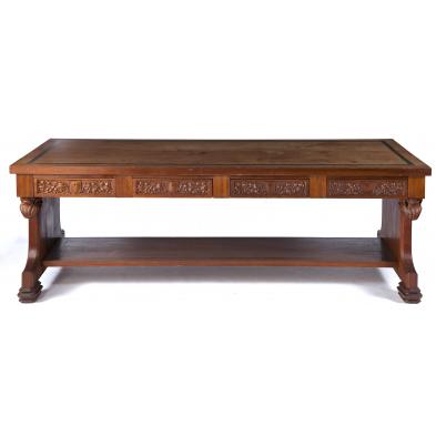 renaissance-revival-american-walnut-library-table