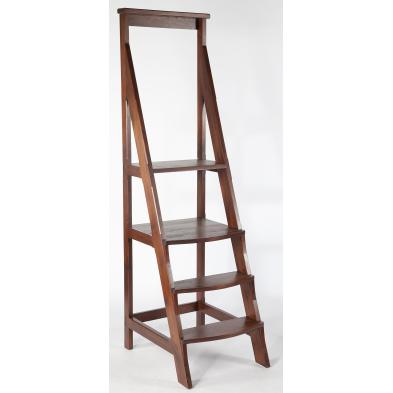 custom-walnut-library-ladder