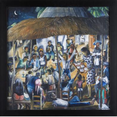 wilson-bigaud-haitian-b-1931-village-evening