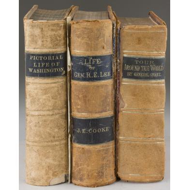 three-early-leather-bound-american-biographies
