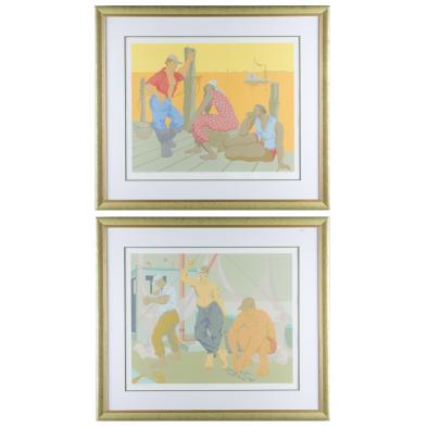 claude-howell-nc-1915-1997-two-serigraphs