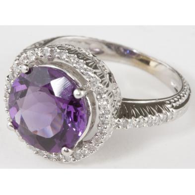 amethyst-and-diamond-ring