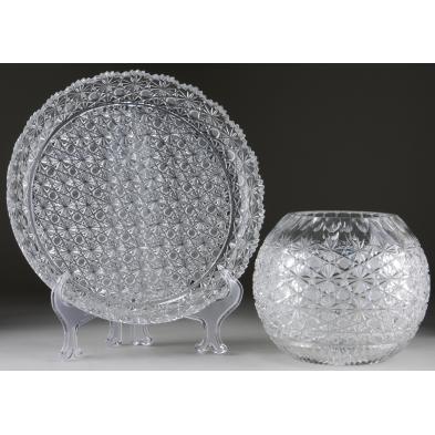 a-cut-glass-rose-bowl-and-underplate