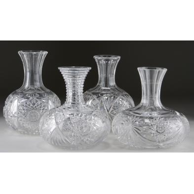 group-of-four-cut-glass-water-carafes