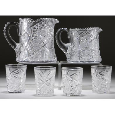 libbey-cider-pitcher-and-four-tumblers