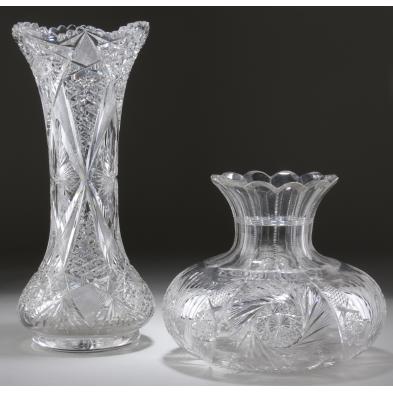 two-american-brilliant-period-cut-glass-vases