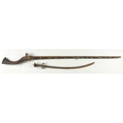 indian-talwar-sword-and-jezail-flintlock