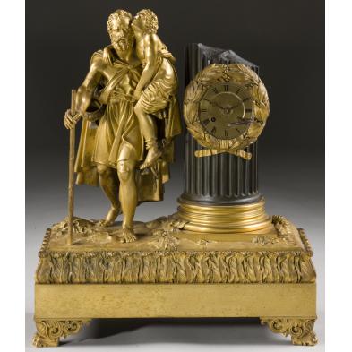 leroy-fils-french-empire-bronze-mantel-clock
