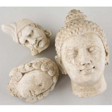 three-gandharan-style-stucco-heads