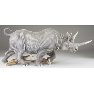 boehm-porcelain-black-rhinoceros-figurine