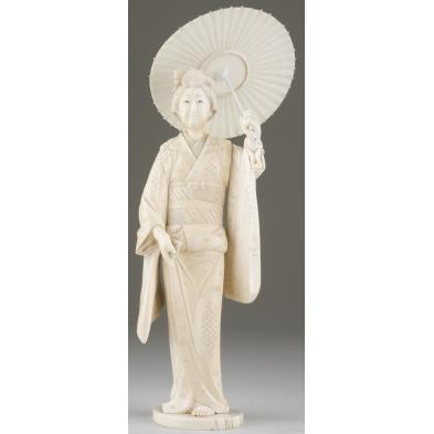 large-japanese-ivory-okimono-of-a-young-woman
