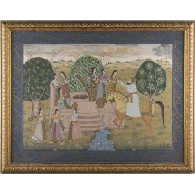 indian-school-painting-on-silk