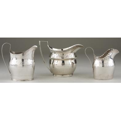 three-george-iii-sterling-cream-jugs