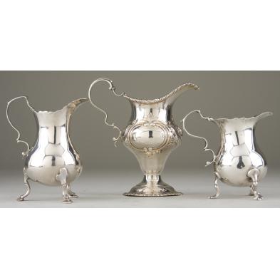 three-george-iii-sterling-cream-jugs