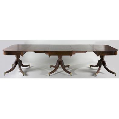american-federal-triple-pedestal-dining-table