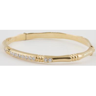 yellow-gold-and-diamond-bangle-bracelet