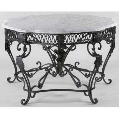 wrought-iron-marble-topped-table