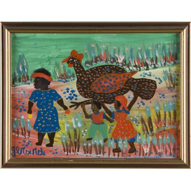 haitian-school-20th-c-family-with-rooster