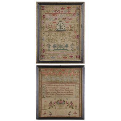 two-english-samplers-19th-century