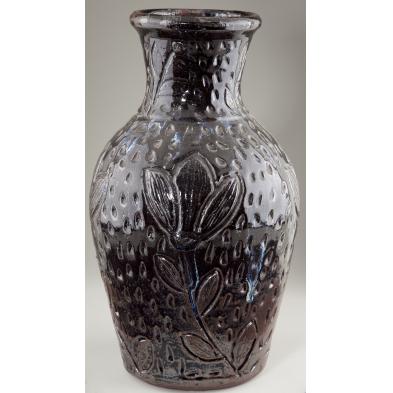 grace-hewell-carved-floor-vase-ga-pottery