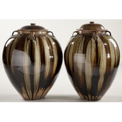 pair-of-nc-pottery-lidded-vessels-by-donna-craven