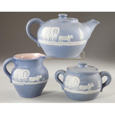 pisgah-forest-three-piece-tea-set-nc-pottery