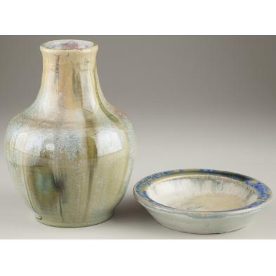 two-pieces-pisgah-forest-crystalline-nc-pottery